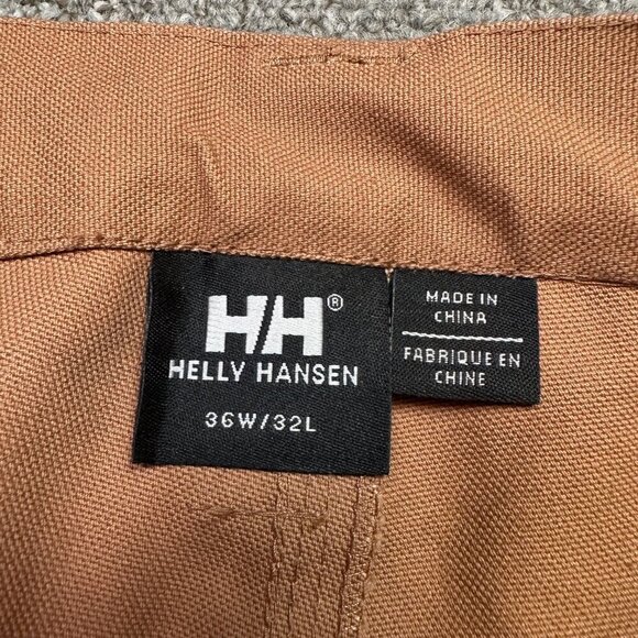 Helly Hansen Workwear NWT Brown Cotton Duck Men's Construction Pants Sz 36 X 32 - Picture 6 of 8